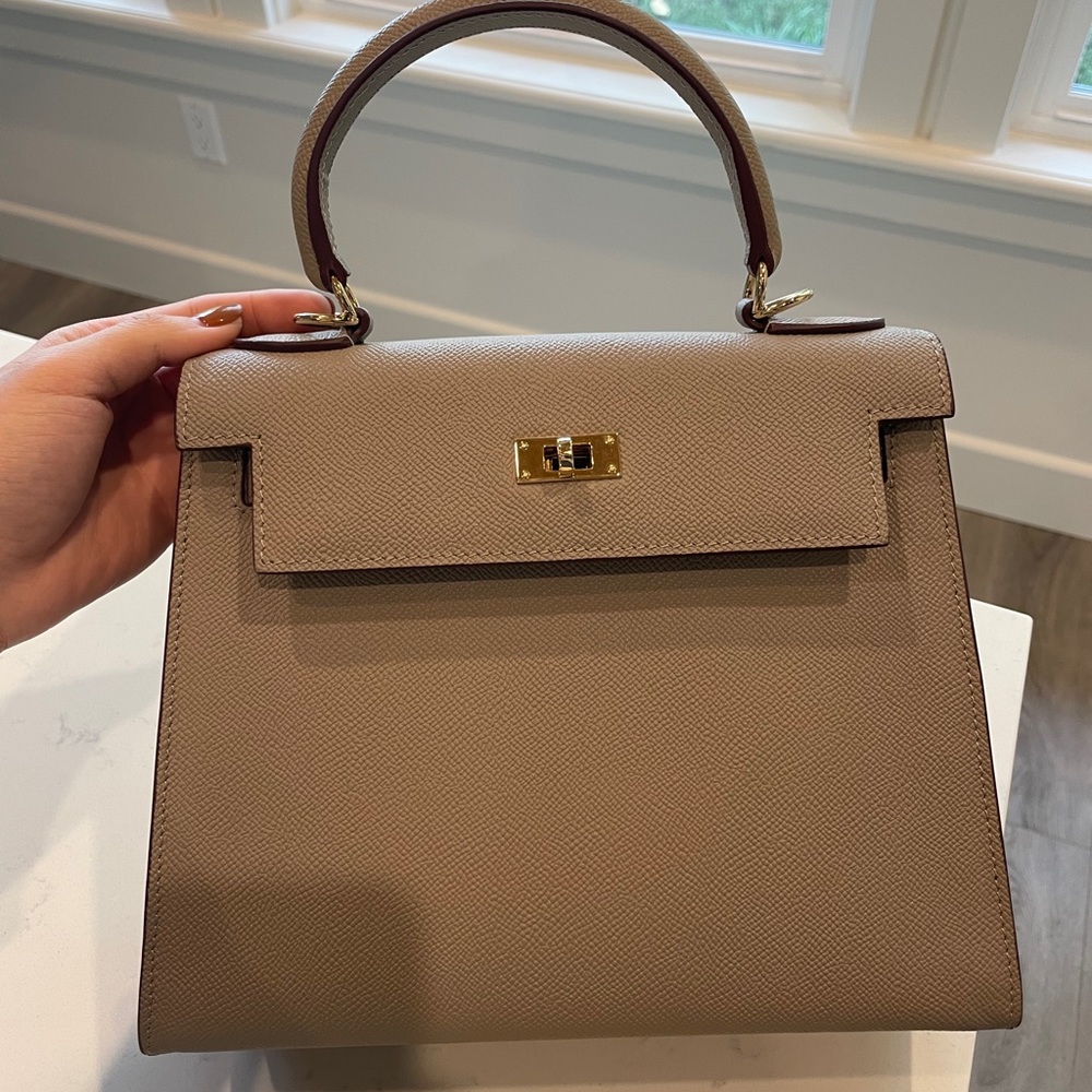 Brand new bag grey taupe color gold hardware